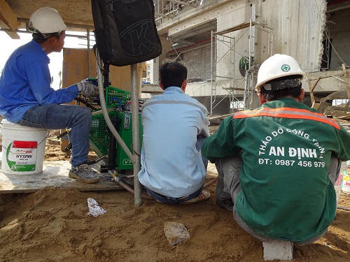 Cắt vách bê tông tại dự án FLC Thanh Hóa